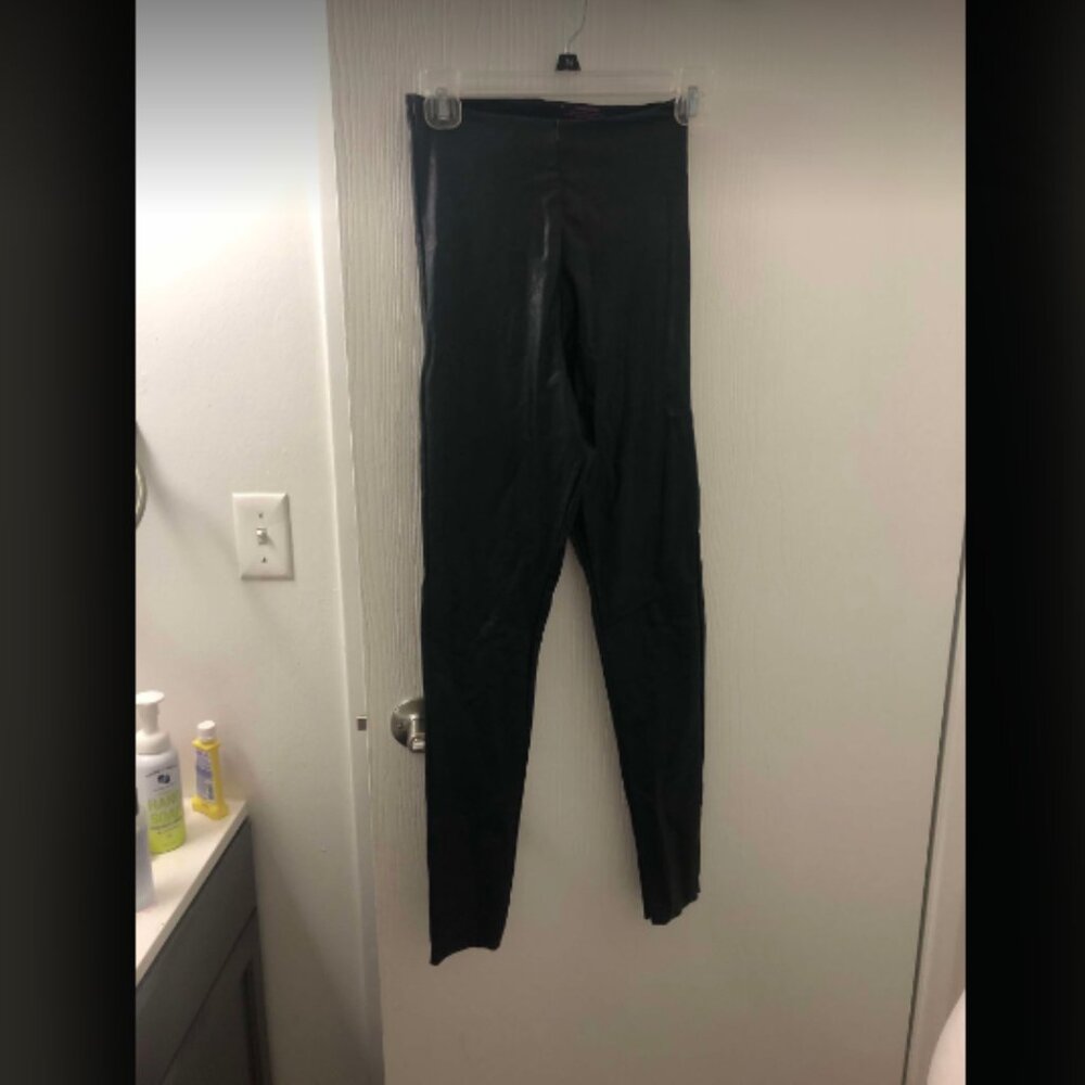 Commando Faux Leather Moto Leggings Sz M Full Length